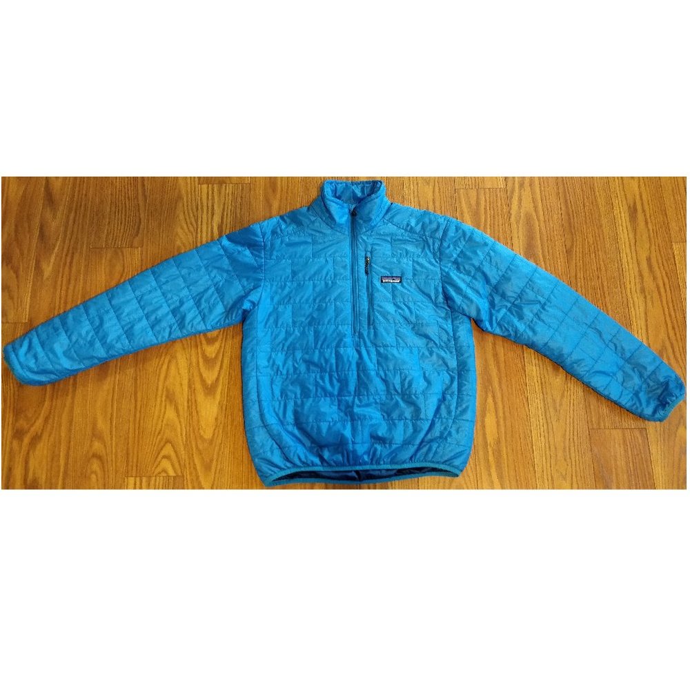Patagonia Puff Pullover 1/2 Zip Packable Blue Small